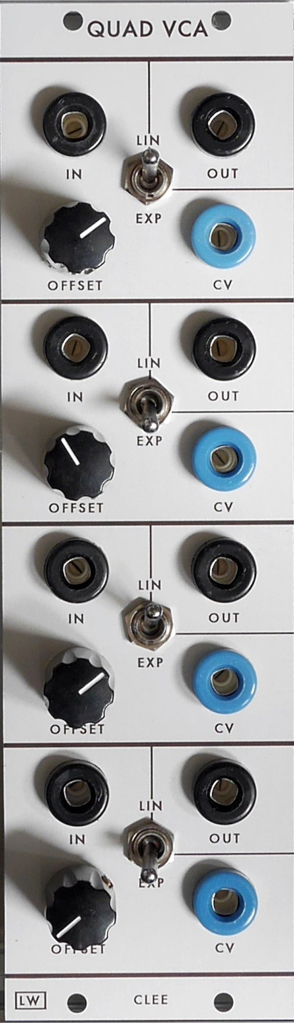 clee 4U synth DIY Quad VCA